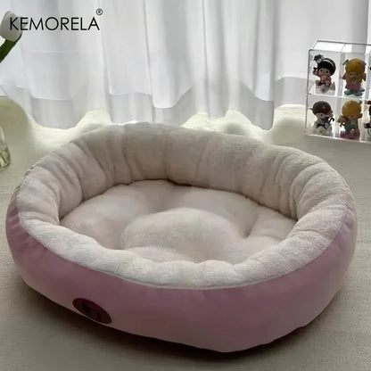 Plush Oval Dog Bed