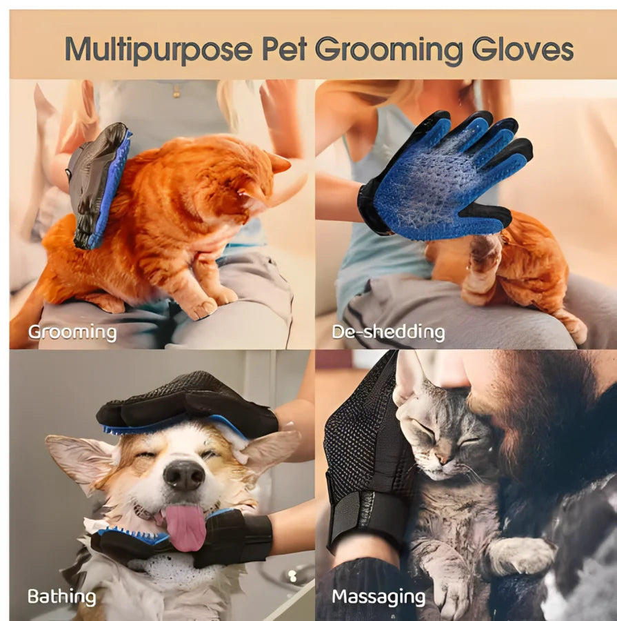 Pet Hair Removing Grooming Glove
