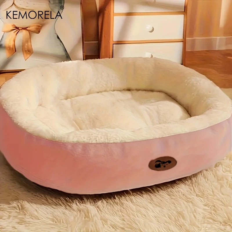 Plush Oval Dog Bed